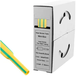 5m Schrumpfschlauch 19,1mm>9,5mm grün/gelb