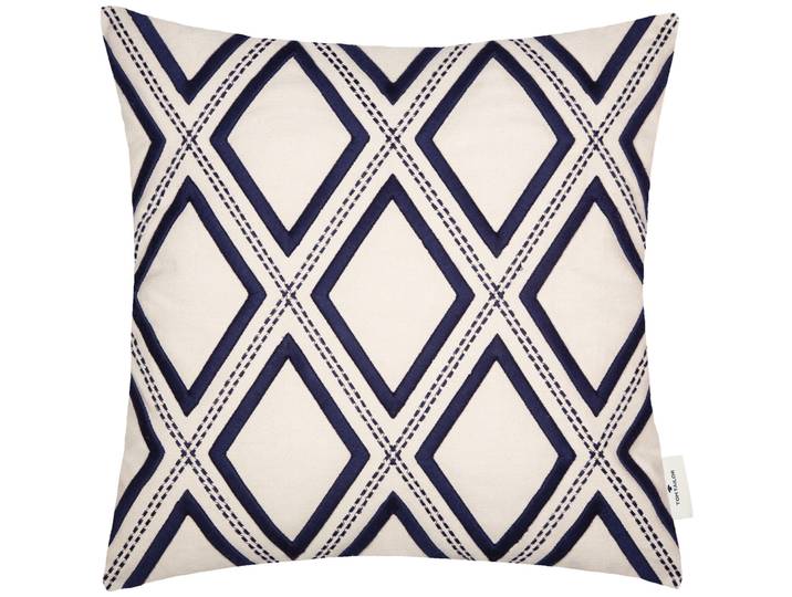 Tom Tailor Zierkissenbezug 3D Rhombus natur Polyester/Baumwolle B 45 T 45 cm - Zierkissenbezug