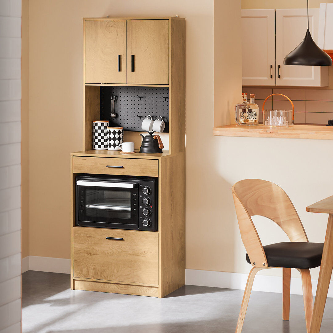 17 Stories 96cm Sideboard with Bar Hutch Brown 96cm W X 48cm D
