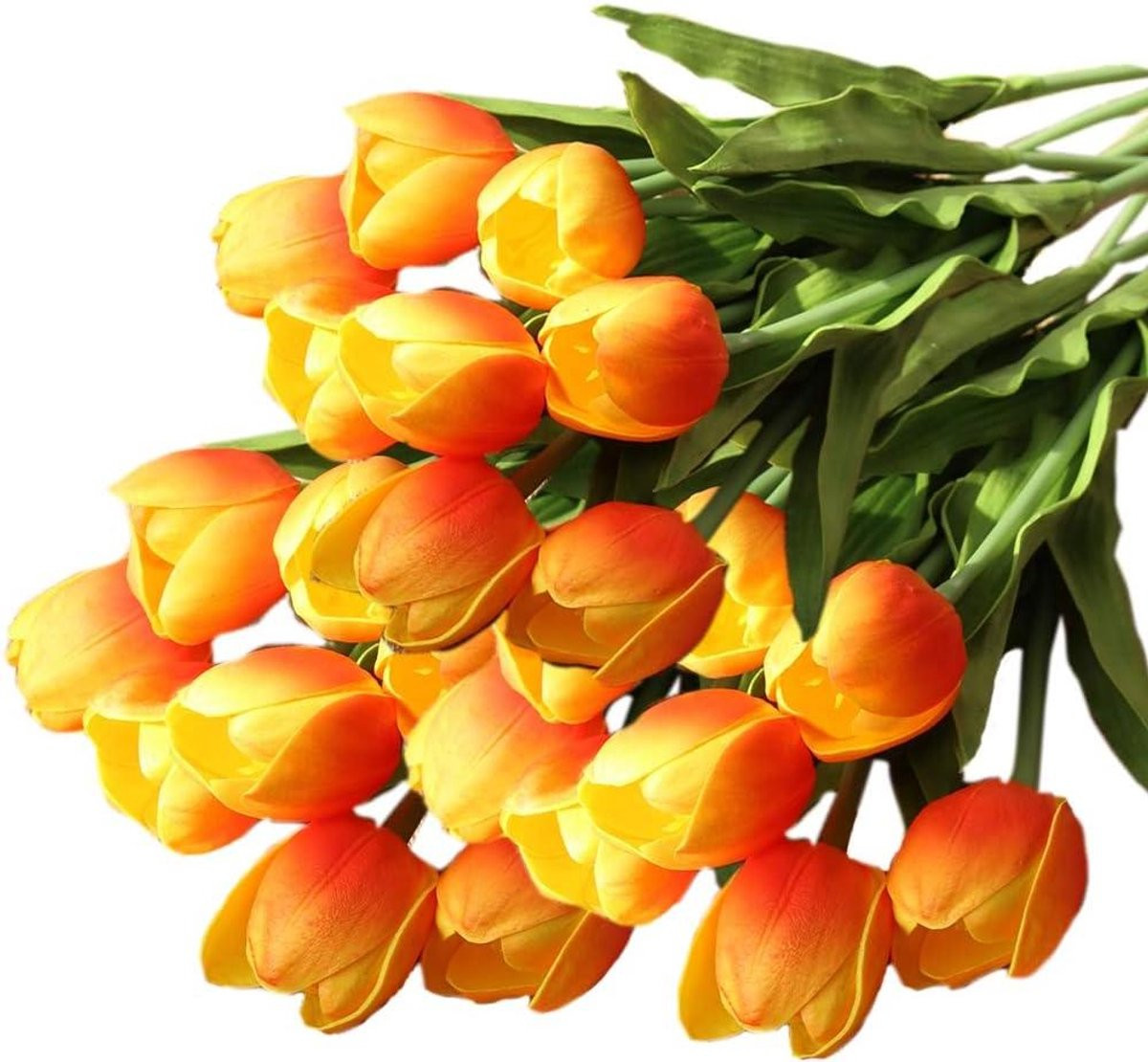 Real Touch Kunstbloemen Tulpen - Oranje - 50 cm