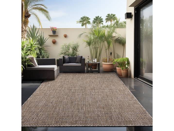 Outdoorteppich AYYILDIZ TEPPICHE ZAGORA 4513 , beige, B:120cm H:5mm L:170cm, Polypropylen, Teppiche, Outdoorteppich, Läufer, Pflegeleicht, Strapazierfähig, In- und Outdoor geeignet