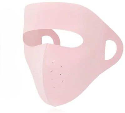 Universal Stock Cooling Face Mask With UV Protection Breathable Ice Silk Summer Face Cover For Cycling & Outdoor Activities pink