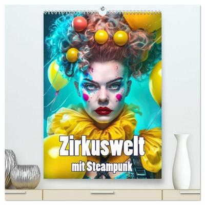 Zirkuswelt mit Steampunk (hochwertiger Premium Wandkalender 2027 DIN A2 hoch), Kunstdruck in Hochglanz