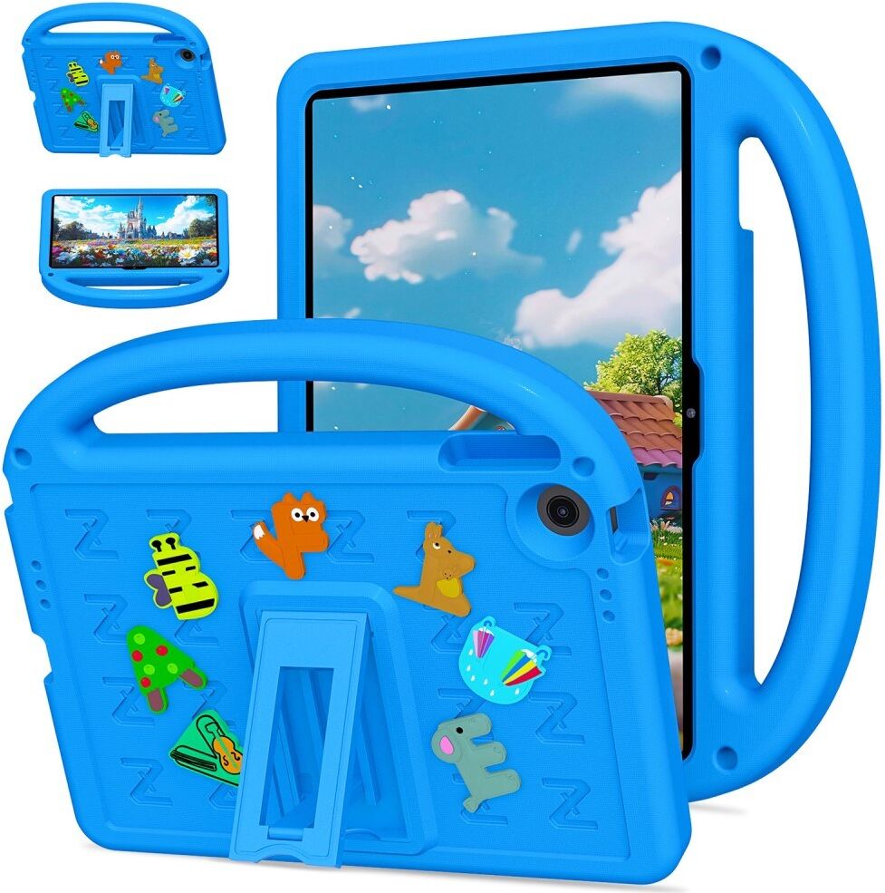 EIDERWOOD Lenovo Tab 10.1" Børne Cover m. Kickstand & Håndholder - Blå