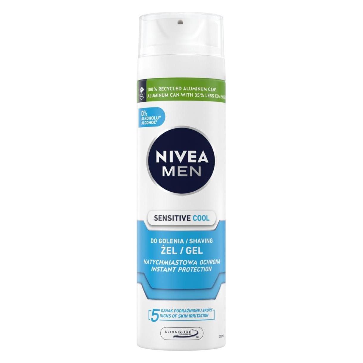 Nivea Men Men Sensitive chłodzący żel do golenia 200ml (200 ml, Rasiergel) (0188542)