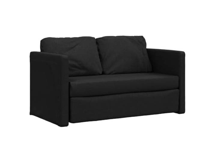 vidaXL Bodensofa mit Schlaffunktion Schwarz 112x174x55 cm Stoff