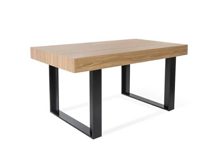 IDMarket - Rechteckiger Esstisch Phoenix 6 Personen Holz und Schwarz 160 cm