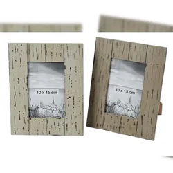 Bilderrahmen Foto Fotorahmen grau/braun 10x15 cm  MDF Stückpreis