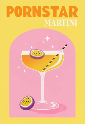 Inspire Curations Colorful Cocktail Canvas Poster Set Trendy Drinks Wall Art For Home Bar Decor 10 20x30cm