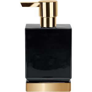 Spirella Seifenspender Roma, 10.17981, stehend, Keramik, schwarz/gold, 300ml