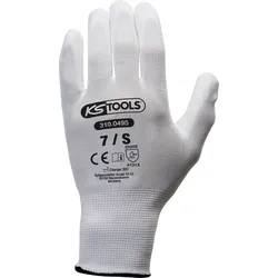 KS Tools Mikro-Feinstrickhandschuhe-weiß weiß 7 - 310.0495 - weiß