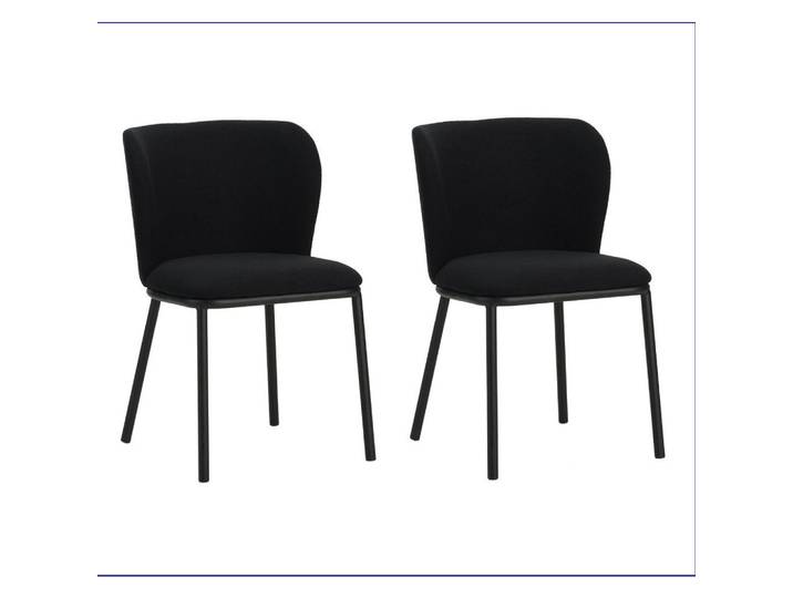 Mid.you Stuhl-Set, Schwarz, 52x80x44 cm, Esszimmer, Stühle, Esszimmerstühle, Esszimmerstühle-Set