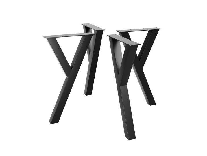 Metalo Pro Tischbeine Lucida 4er-Set Schwarz 72cm, Metall, 40x72x8 cm, Esszimmer, Esstische, Tischsysteme, Tischgestell