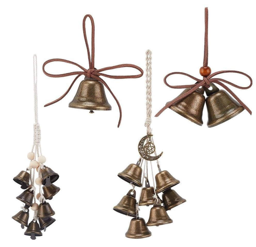 Set van 4 Halloween Heksenklokken voor Deurknop Decoratie