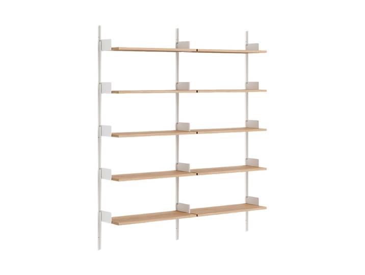 Modulers Design Wandregal „New Works Library Shelf 1900“ Eiche / Weiss