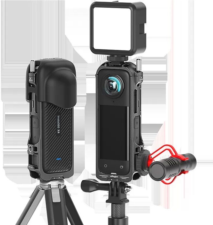INF Metall-Schutzrahmen für Insta360 X4 – Zwei-Klauen-Version: Optimaler Schutz für Ihre Action-Kamera