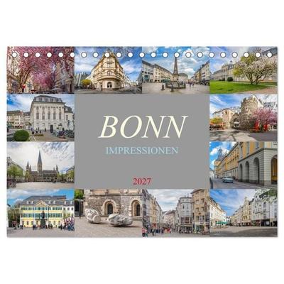 Bonn Impressionen (Tischkalender 2027 DIN A5 quer), CALVENDO Monatskalender