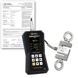 PCE Instruments Kraftmessgerät PCE-DFG 1K X-ICA inkl. ISO-Zertifikat 1000N 7.200Hz Genau ±0,05% F.S. Speicher IP52
