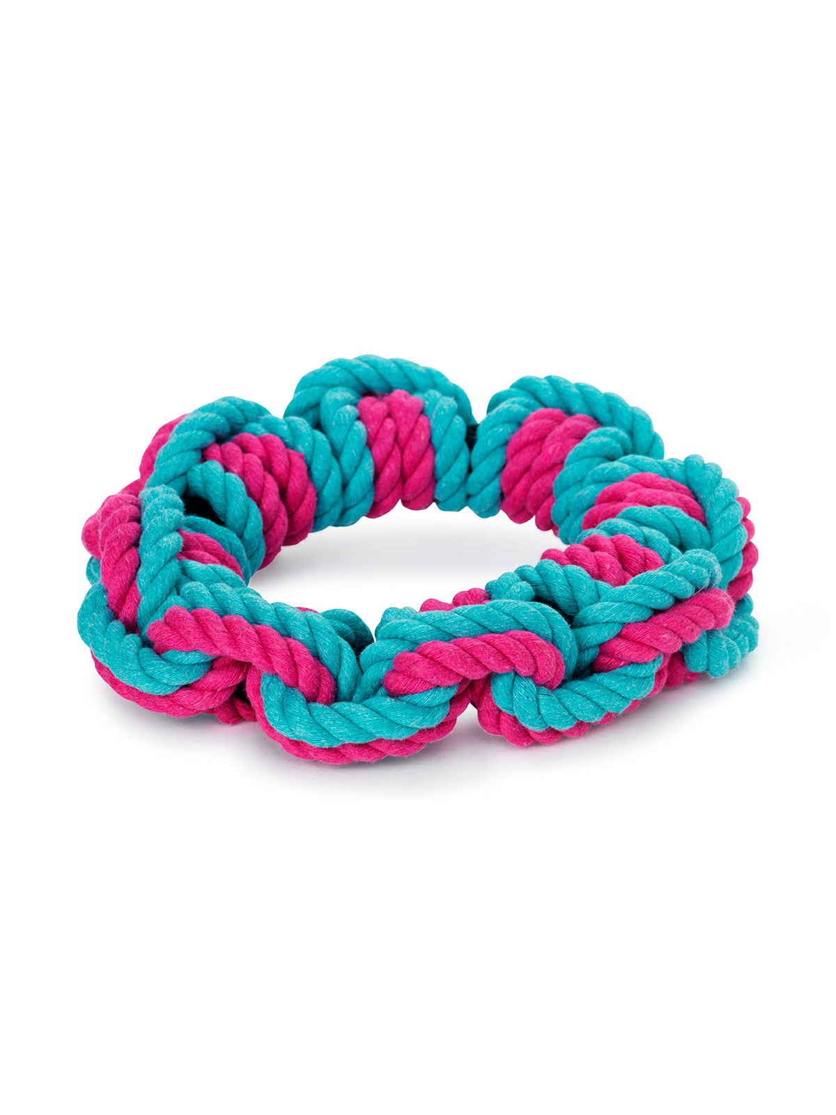 Dogman Hundespielzeug Rosa Seilring 16cm