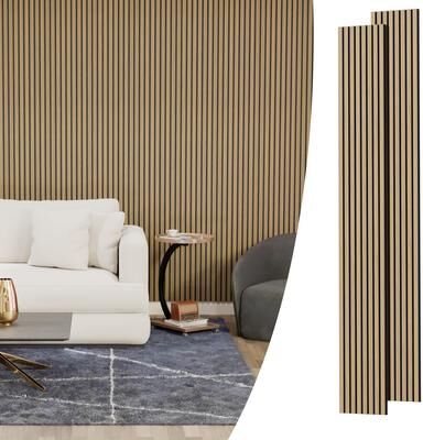 Dovelina Acoustic Soundproof Slat Wall Panels 3D Decorative Wall Paneling