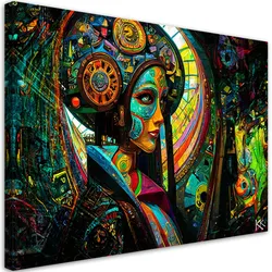 WANDBILD frau abstrakt surrealismus