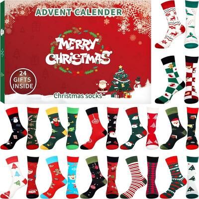 LightInthebox Christmas Socks Advent Calendar 2026 Women Adult Kids Xmas Gift Sock Advent Calendar Girls Boys 12 Pairs Christmas Socks