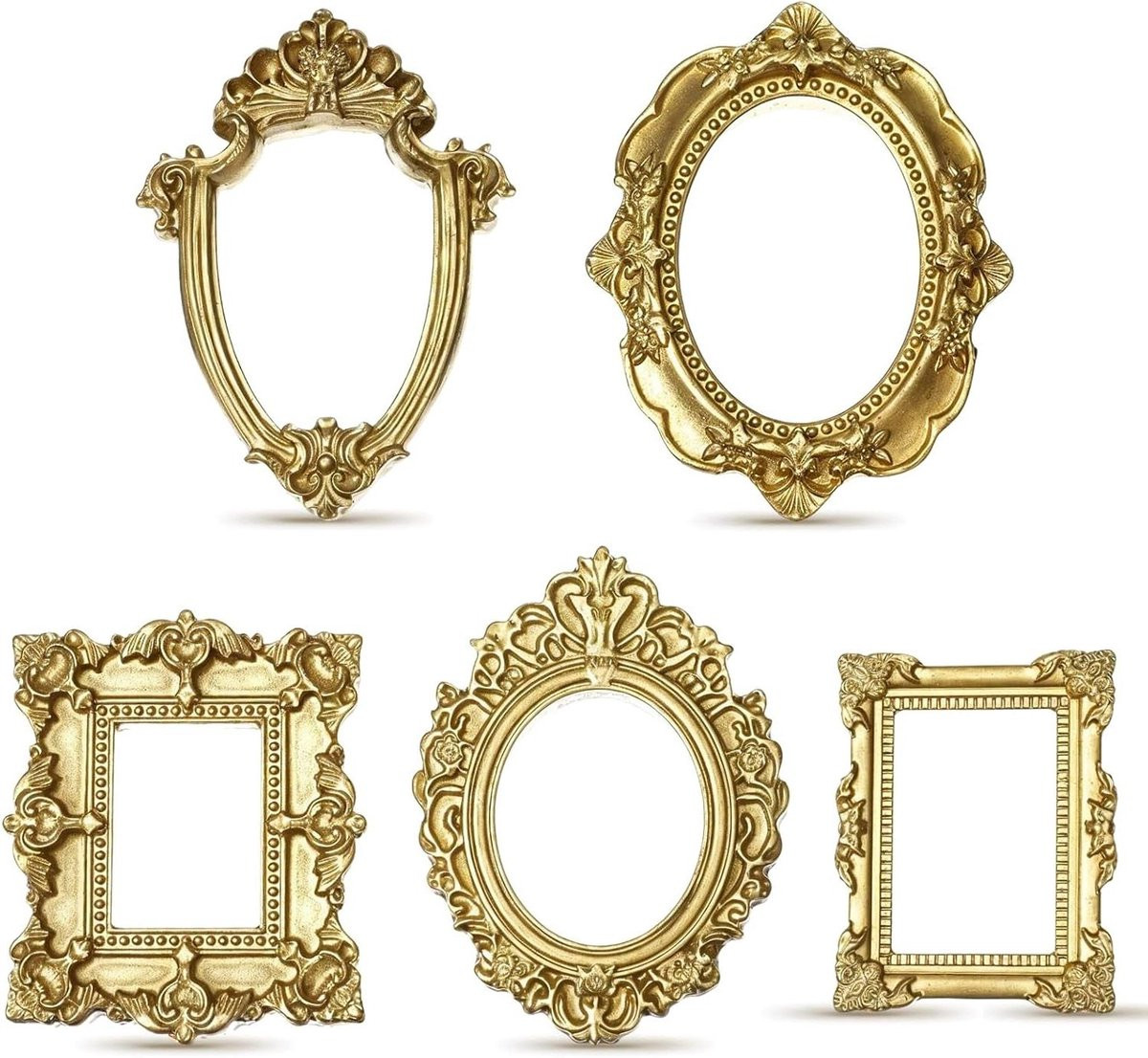 Mini Fotolijstjes in Vintage Stijl - Goud - 1 inch