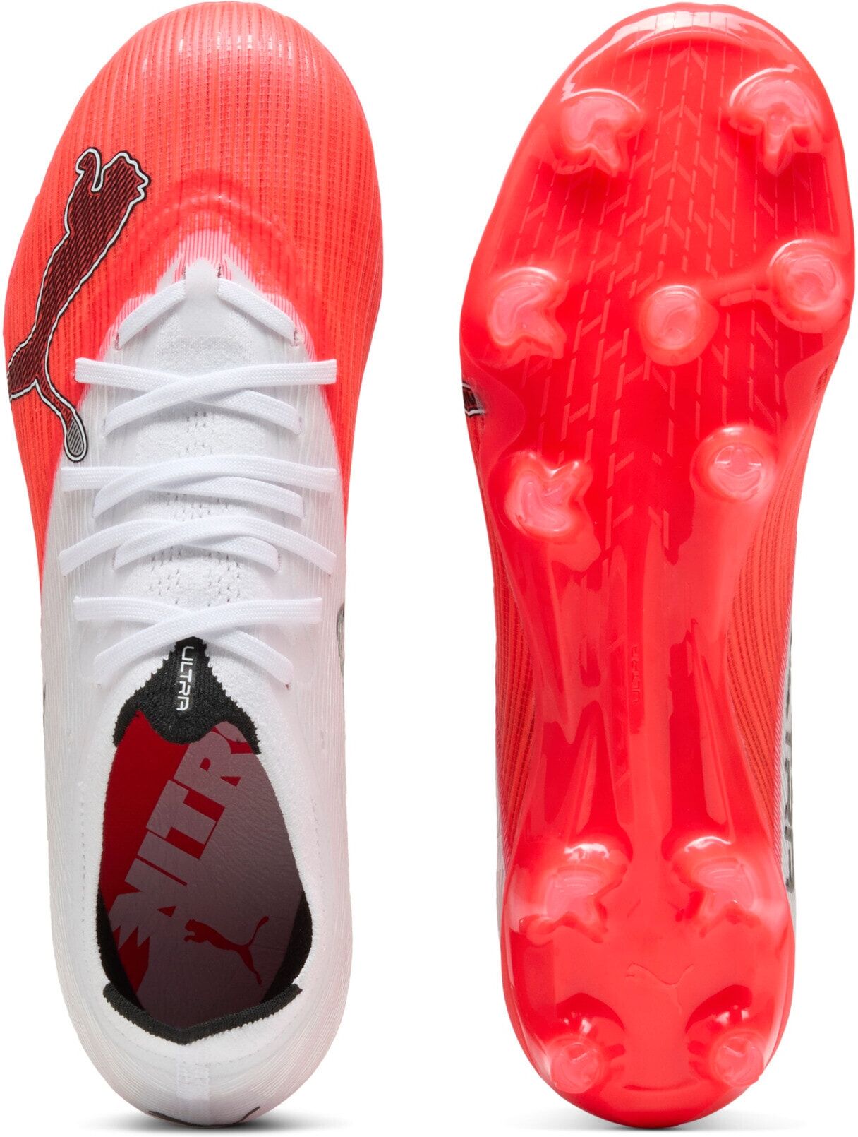 Fussballschuh PUMA "ULTRA NITRO 7 MATCH FGAG WNS", Damen, Gr. 43, rosa (ultra rot, puma schwarz, puma weiß), Synthetik, Schuhe Fussballschuh, für Rasen- und Kunstrasenplätze ultra rot, puma schwarz, puma weiß 43