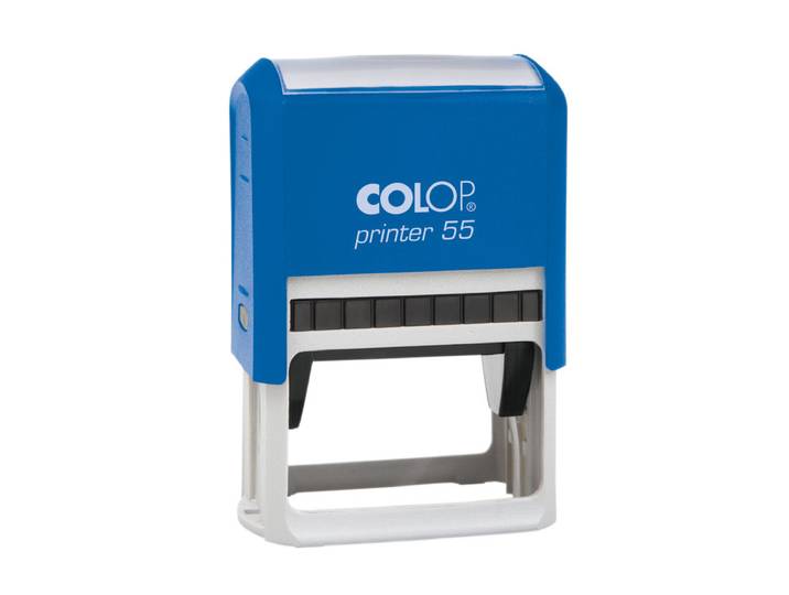 Colop Tampon encreur personnalisable Printer 55 - Bleu - 8 lignes