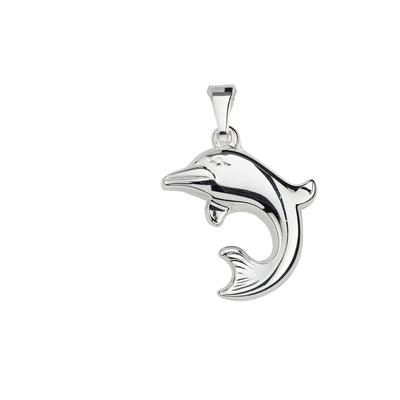 Kettenanhänger FIRETTI "Schmuck Geschenk Silber 925 Halsschmuck Anhänger Delphin", silber (silberfarben), Schmuckanhänger, Herren, Silber 925 (Sterlingsilber), 1,02 g, Kettenanhänger