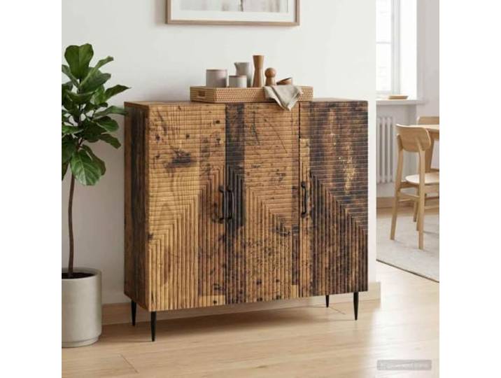 RJPLMFV Anrichte Vintage Holz Ingenieurwesen 89 x 34,5 x 80 cm Türen 90°, Regale, Aufbewahrung, Esszimmer, Wohnzimmer, Reinigung mit feuchtem Tuch