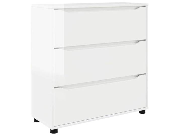 Heofavd Aufbewahrungsschrank Hochglanz Weiß 80x31x81 cm