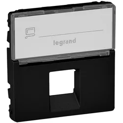 Legrand 756472 Valena Life Abdeckung RJ11/RJ45 mit Beschriftungsfeld 1-fach Farbe: Schwarz
