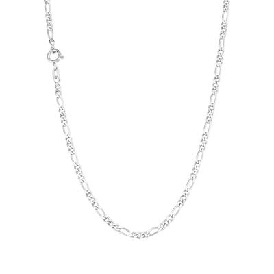 Silberkette AMOR "Figarokettengliederung", silber (silberfarben), Halsketten, Damen, Silber 925 (Sterlingsilber), L: 45, Silberkette