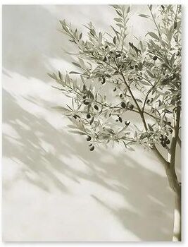 Uplift Picks Mediterranean Wall Art Olive Tree Poster Countryside Landscape Minimalist Vase Print 50x75 Cm 01