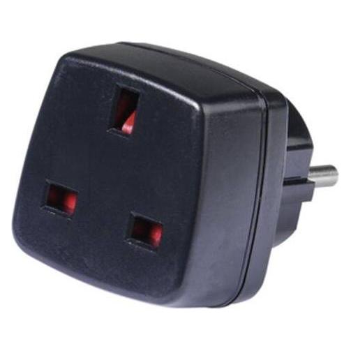 Vivanco Reisestecker Grossbritanien,GB Buchse-Schutzkontakt Stecker (VVTRAVADGB-SCH)
