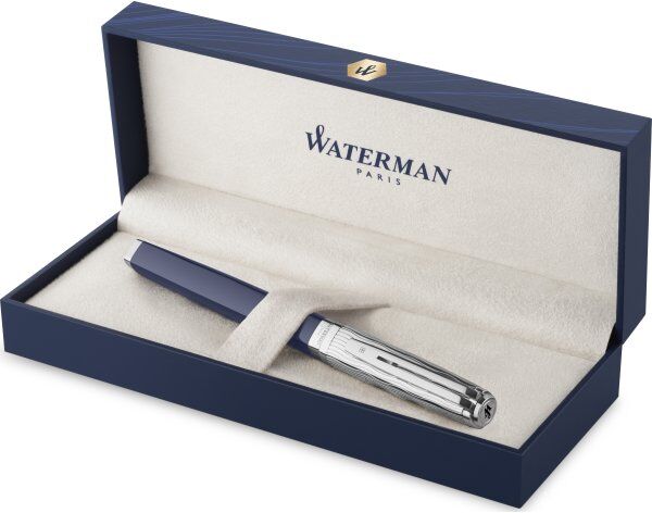 Waterman Exception Metal & Blue Ct Fyldepen   M