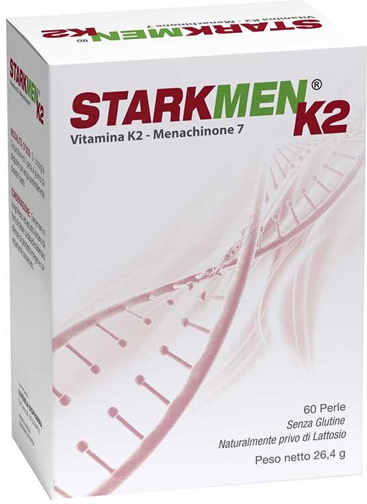 IUVENILIA BIOPHARMA Srl Starkmen K2 Vitamina K2 MK-7, 60 Soft Gel