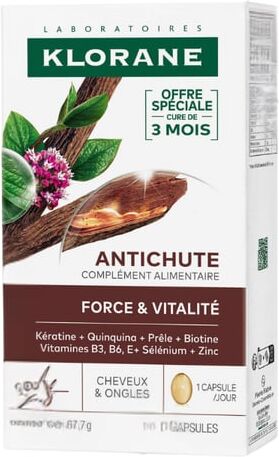 Klorane Capilar Antiqueda Suplemento Força para Cabelo e Unhas x90