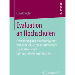 Evaluation an Hochschulen, Fachbücher von Elisa Knödler