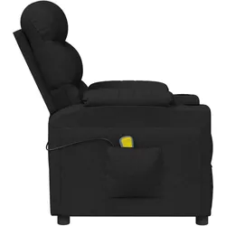 vidaXL Massagesessel Elektrisch Schwarz Stoff