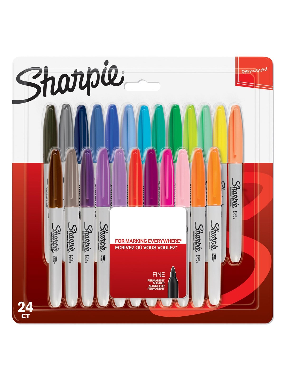 Sharpie Permanent Marker | Marker Stifte mit feiner Spitze | gemischte Farben | 24 Stück Market Set