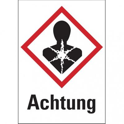König Werbeanlagen Dreifke® Gefahrstoffetiketten - Gesundheitsgefahr (GHS08) S - 37x52 mm Folie selbstklebend