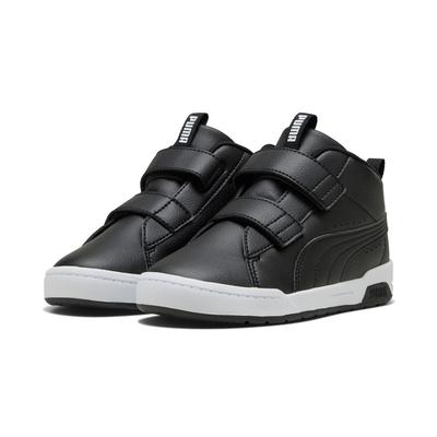 Sneaker PUMA "MULTIFLEX 2 MID SL V PS", Mädchen, Gr. 30, schwarz-weiß (puma schwarz, puma schwarz), Synthetik, Schuhe Sneaker, für Sportmode und Streetwear, angenehmes Tragegefühl