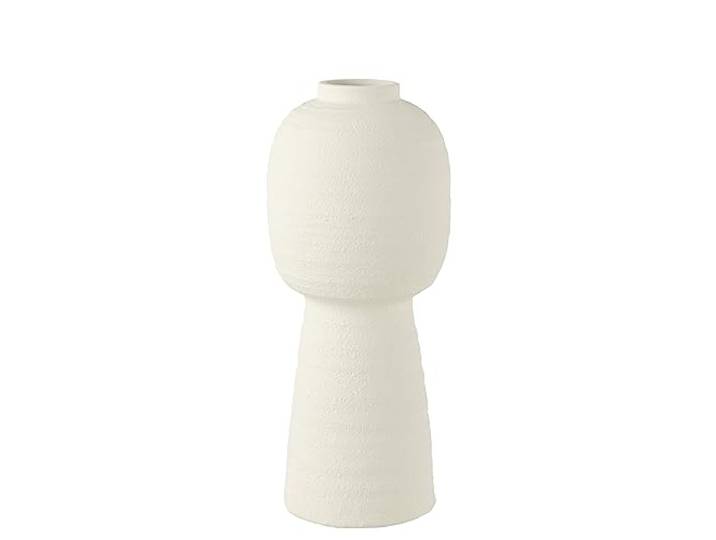 J-Line Vaas Lantaarn Klei Wit Large