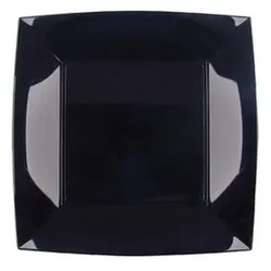 Gold Plast 42x Servierteller Flacher Teller Schwarz 23 cm