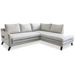 Miuform Ecksofa mit Schlaffunktion Charming Charlie ¦ beige ¦ Maße (cm): B: 234 H: 90