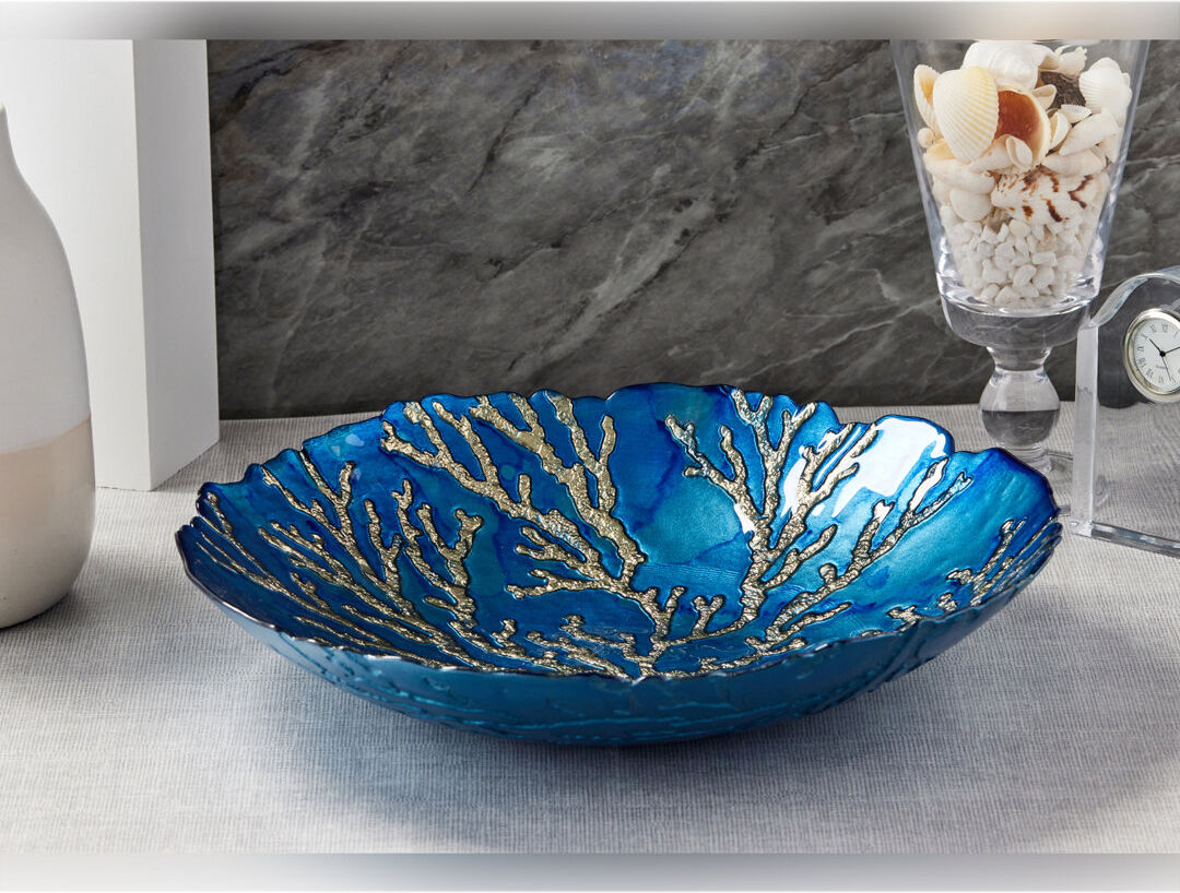 Anton Studio Designs Gold Coral Bowl Multi-Coloured 1