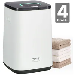 VEVOR 20L großer Handtuchwärmer-Eimer, Handtuchwärmer mit LED-Bildschirm und U-förmiger Kontrollleuchte, intelligenter Handtuchwärmer mit einstellbarem Timer für Badezimmer, Bademantel, Decke und Pyjama, automatische Abschaltung, weiß