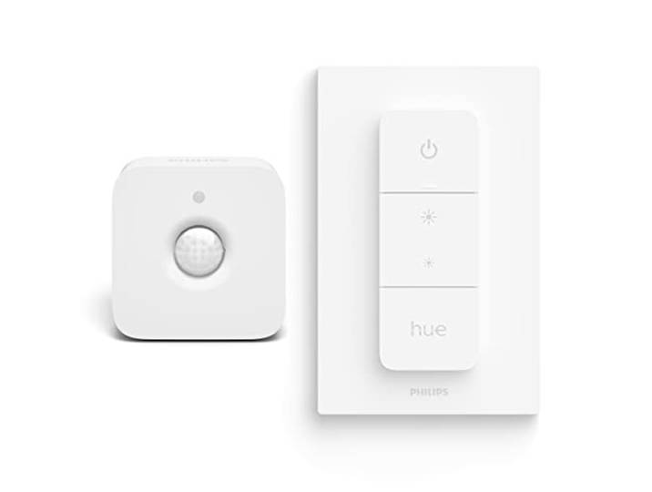 Philips Hue Combipack - Hue Bewegingssensor voor Binnen en Dimmer Switch - Eenvoudige Installatie